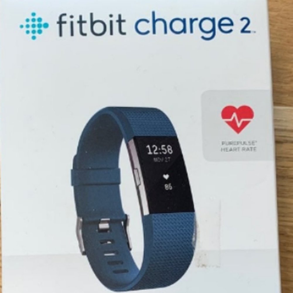 Fitbit Charge 2 Heart Rate Fitness Smartwatch Blue